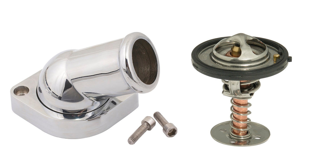Water Neck & 180 Degree Thermostat Kit - GM LS - Swivel - 30 Degree Angle | SKU VK020001