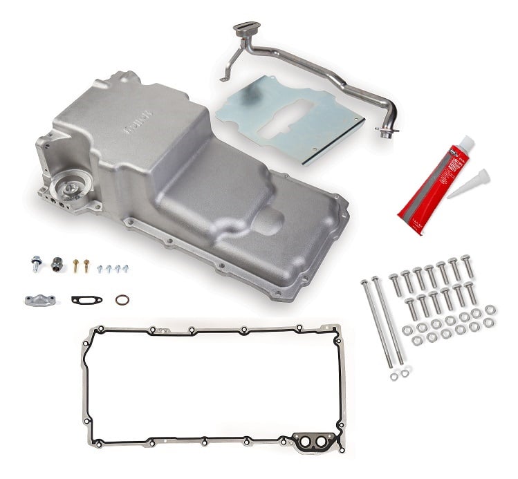 Holley LS Swap Oil Pan with Gasket & Bolts Kit - Uses 302-2 | SKU VK090001