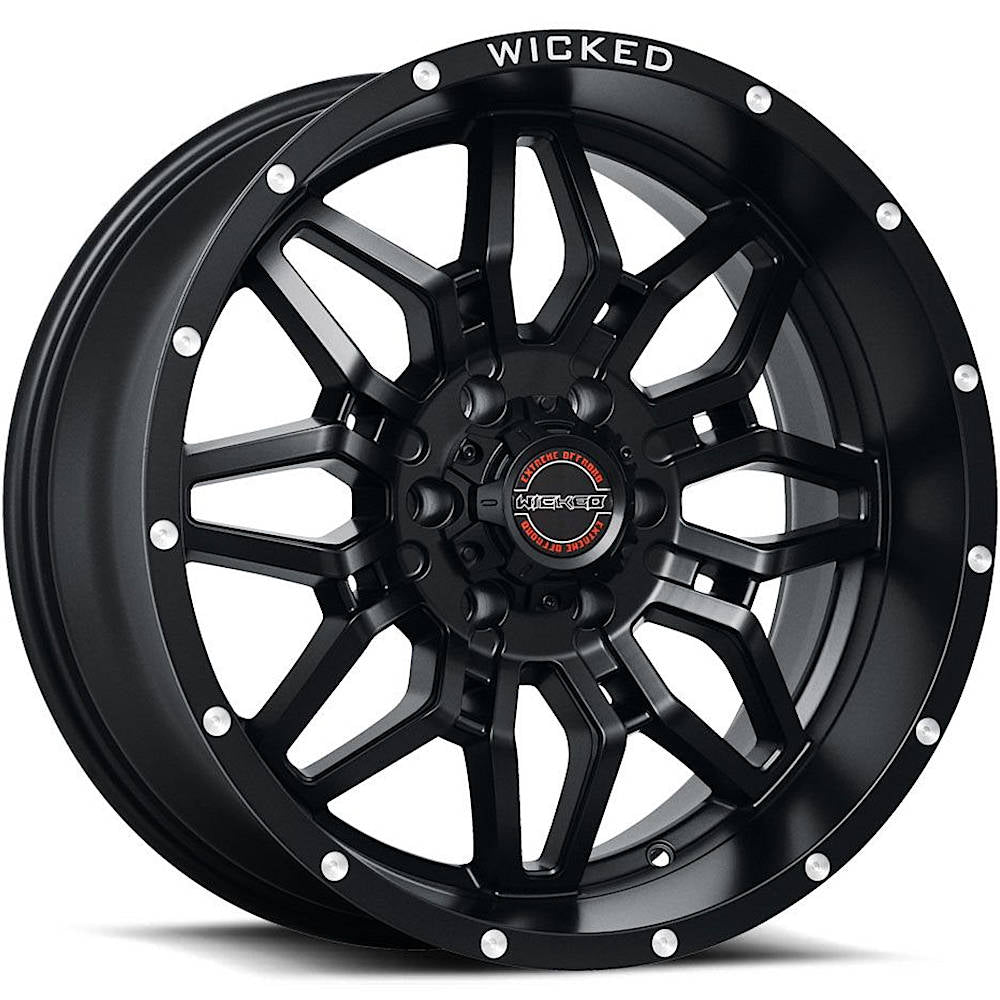Wicked Offroad W909 | 20x10 | 6 On 139.7 | Offset -24 | Satin Black | SKU W909A200655-24MB