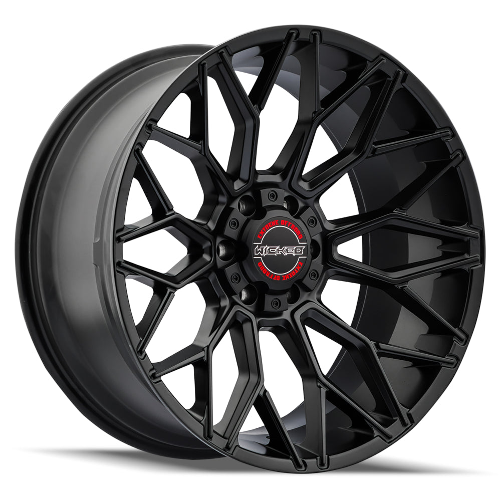 Wicked Offroad W934 | 20x10 | 5 On 127/139.7 | Offset -19 | Satin Black | SKU W934200050-19MB