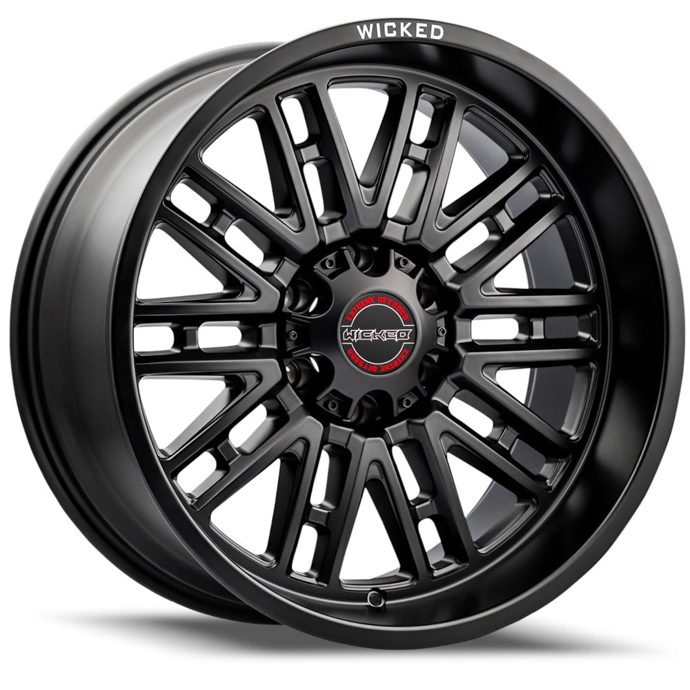 Wicked Offroad W937 | 20x10 | 6 On 139.7 | Offset -19 | Satin Black | SKU W937200655-19MB