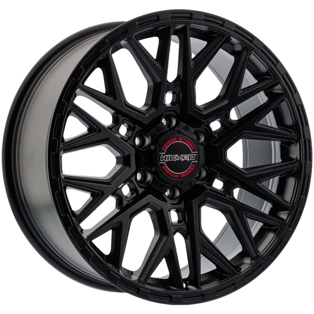 Wicked Offroad W940 | 20x9 | 6 On 139.7 | Offset 0 | Satin Black | SKU W940290655+00SB