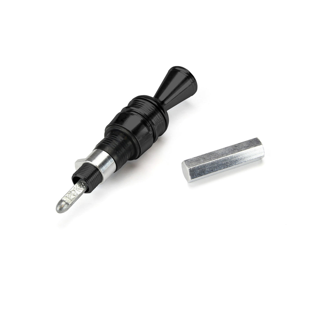 Lokar Anchor-Tight Locking Black Direct Mount Transmission Dipstick for AOD/4R70W/AODE