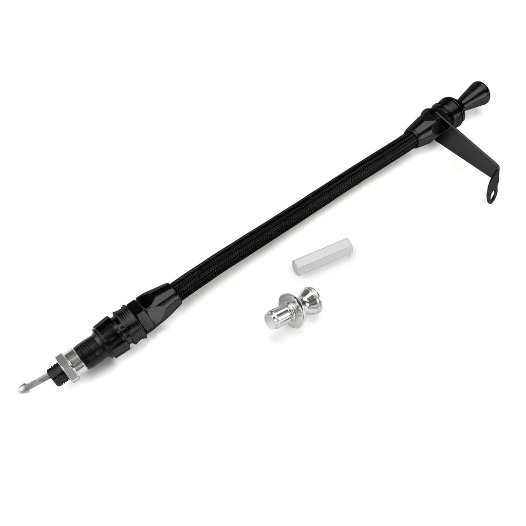 Lokar Anchor-Tight Locking Black Transmount Transmission Dipstick for TH-350