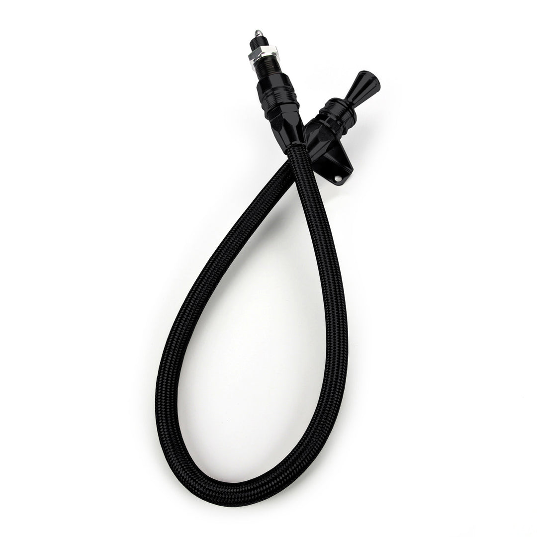 Lokar Anchor-Tight Locking Black Firewall Mount Transmission Dipstick for 700-R4