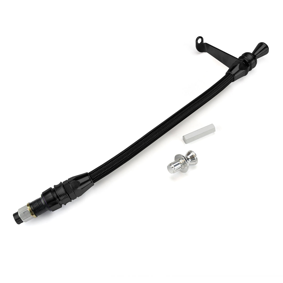 Lokar 36" Anchor-Tight Locking Black Transmount Transmission Dipstick for 727