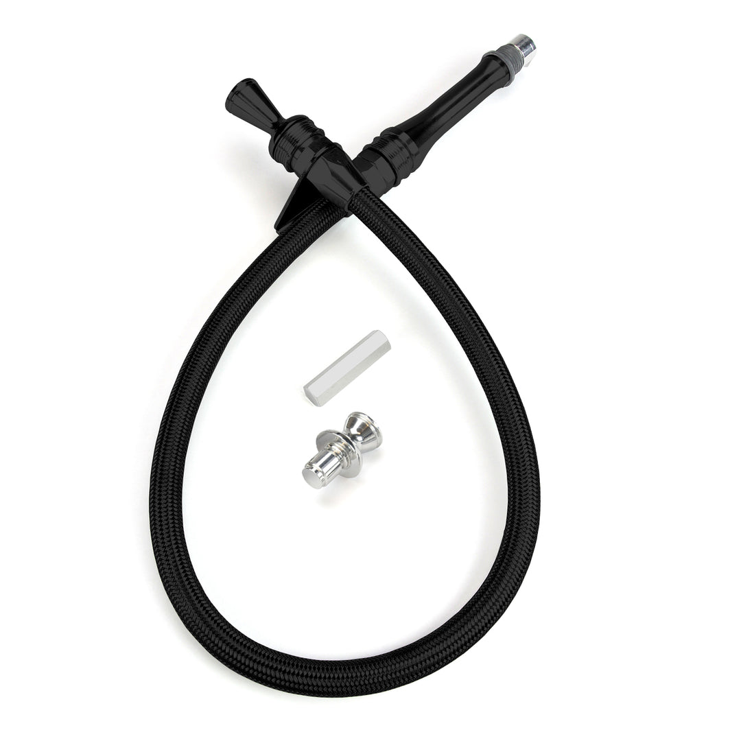 Lokar 36" Anchor-Tight Locking Black Firewall Mount Transmission Dipstick for 727/904/518