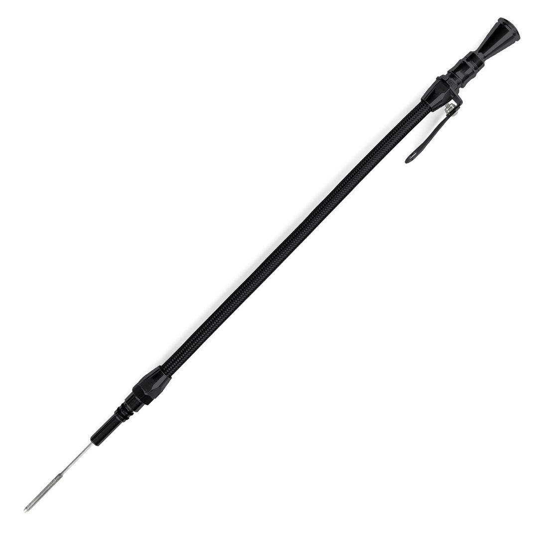 Lokar Anchor-Tight Locking Black Engine Dipstick - Ford 302 (Crate Only) Push into Pan