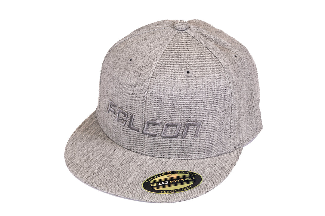 Falcon Shocks FlexFit Flat Visor Hat Heather Gray/Silver Small/Medium Teraflex 93-06-02-006