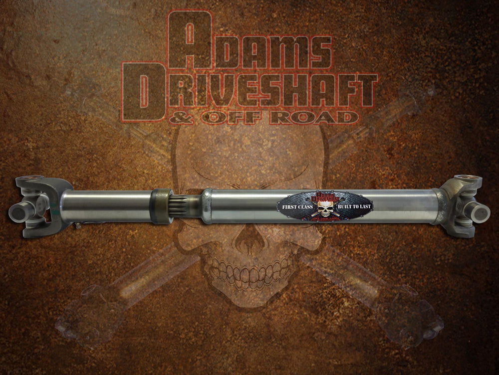 Adams Driveshaft CJ Front Slip N Stub 1310 Driveshaft Heavy Duty Series Greasable U-Joints ASDCJ-1310SF-G