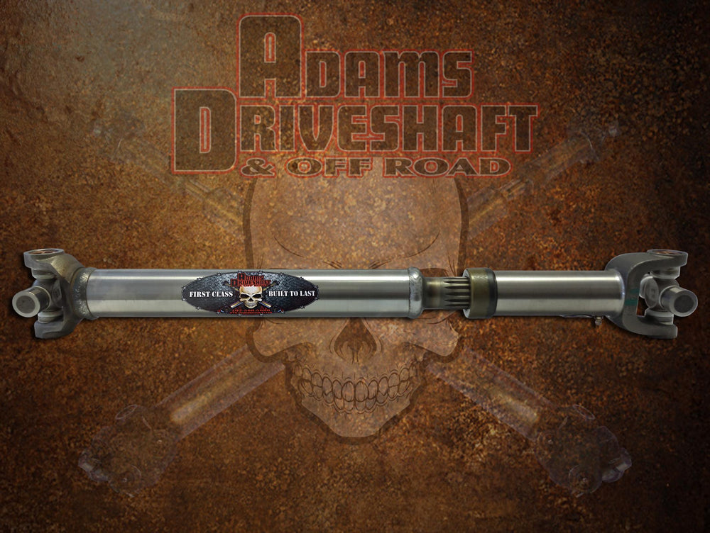 Adams Driveshaft CJ Rear Slip N Stub 1310 Driveshaft Heavy Duty Series Greasable U-Joints ASDCJ-1310SR-G