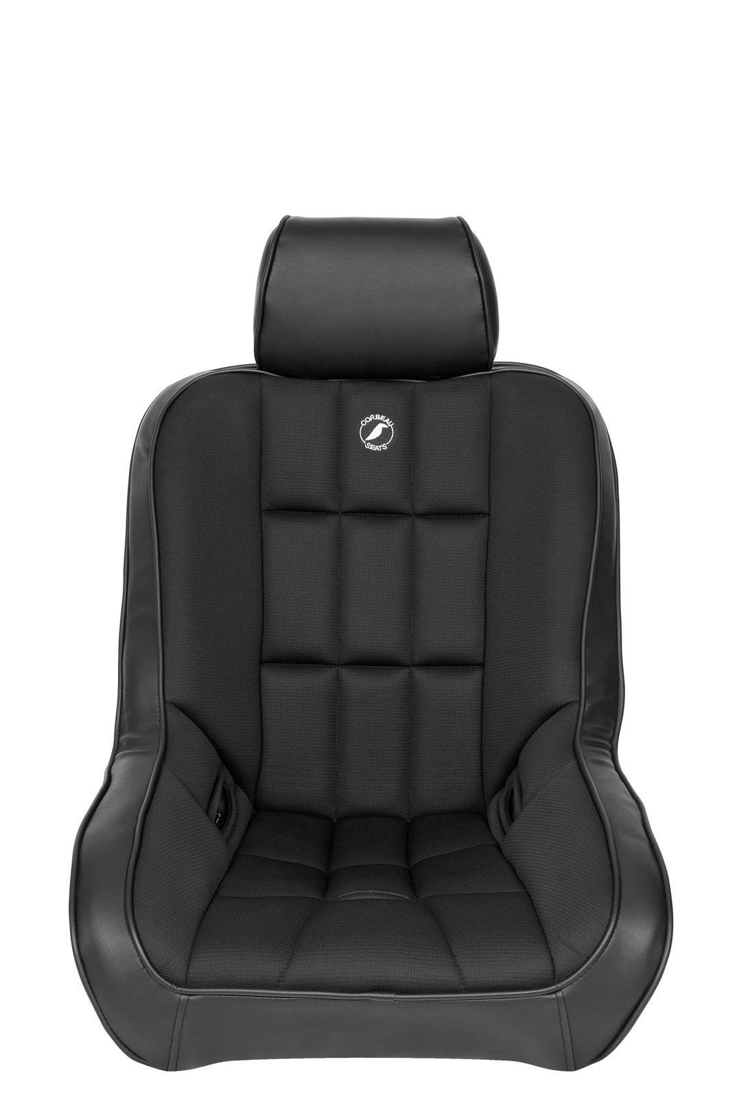 Corbeau Fixed Back Suspension Baja Low Back With Head Rest- Vinyl and Cloth - Skinny Pedal Racing