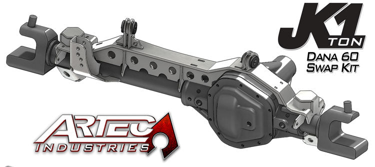 JK 1 Ton Front Dana 60 Swap Kit W/Currie Johnny Joints Artec Industries JK6012