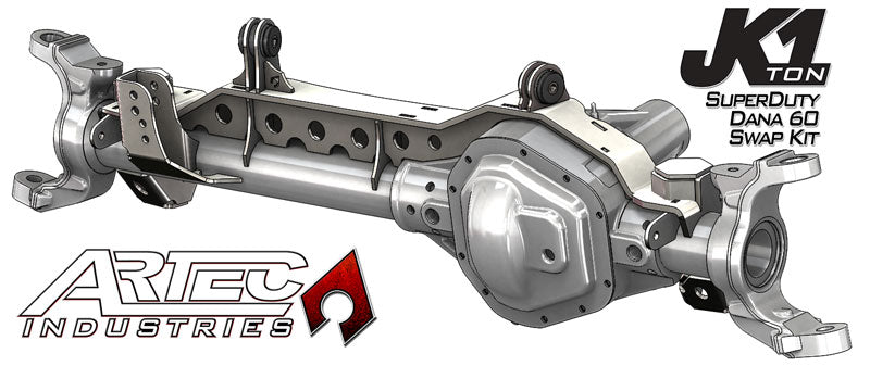 JK 1 Ton Superduty 99-04 Front Dana 60 Swap Kit W/Adjustable Truss Upper Link Mount Single Artec Industries JK6033