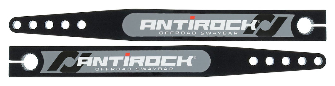 Antirock Fabricated Steel Sway Bar Arms 17 Inch Long OAL 15.195 Inch C-C 5 Holes Includes Stickers Pair RockJock 4x4 RJ-202007-101
