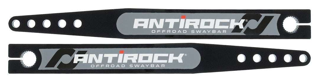 Antirock Fabricated Steel Sway Bar Arms 87-95 Wrangler YJ 20 Inch Long OAL 18.195 Inch C-C 5 Holes Includes Stickers Pair RockJock 4x4 RJ-202007-105