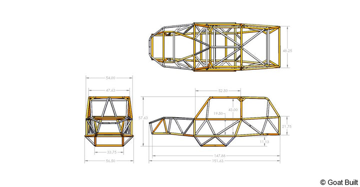 IBEX 4 Seat Chassis - Skinny Pedal Racing